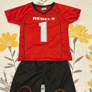 Toddler UNLV football jersey and pants